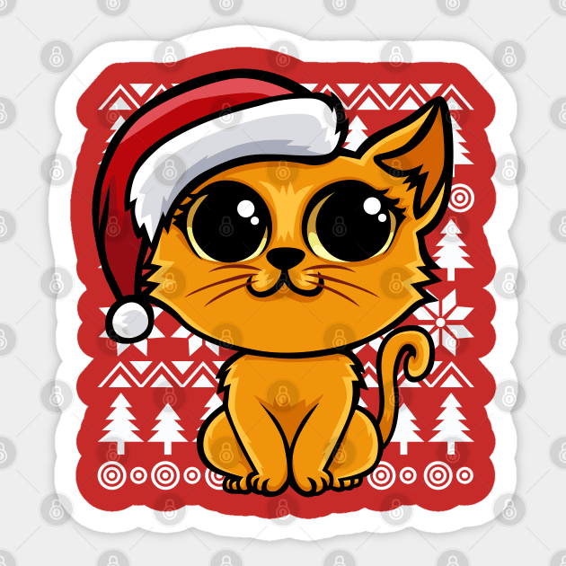 Meowy Christmas Sticker by RCM Graphix